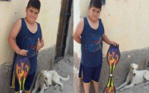 Bambino vende il suo skateboard per curare un cane randagio in difficoltà